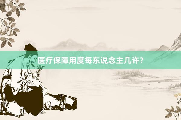 医疗保障用度每东说念主几许？